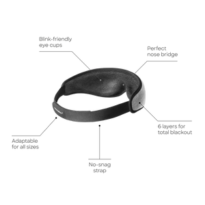 Ostrichpillow eye mask in soft fabric with contoured design for comfortable sleep and relaxation.