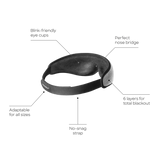 Ostrichpillow eye mask in soft fabric with contoured design for comfortable sleep and relaxation.