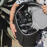 Black Peak Design Everyday Backpack with sleek design, multiple compartments, and ergonomic shoulder straps for comfortable carrying.