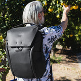 Black Peak Design Everyday Backpack with sleek, minimalist design and multiple compartments, suitable for daily use and travel.