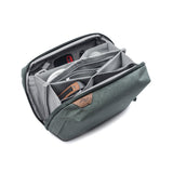 Peak Design Tech Pouch in black with multiple compartments and zipper closure, designed for organizing tech accessories.