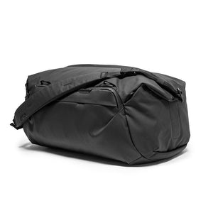 Black Peak Design Travel Duffel 35L with sturdy handles and spacious main compartment, ideal for travel and outdoor adventures.