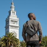 Black Peak Design Everyday Sling bag with adjustable strap and multiple compartments, designed for everyday carry and convenience.