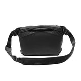 Black Peak Design Everyday Sling bag with adjustable strap and multiple compartments, showing the sleek, compact design.