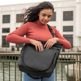 Black Peak Design Everyday Tote bag with sleek design and sturdy handles, ideal for daily carry and versatile use.