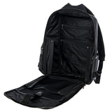 Porsche Design Roadster Backpack M in black with multiple compartments and adjustable straps, designed for stylish everyday use.