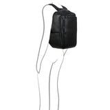 Porsche Design Roadster Backpack M in black with multiple compartments, front zipper pockets, and padded shoulder straps.