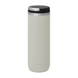Purist Mover 18oz water bottle with clear body and black lid, designed for hydration and durability.