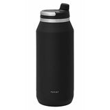 Black Purist Founder 32oz water bottle with a sleek design and clear branding, ideal for hydration on the go.