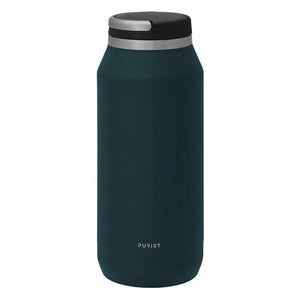 Purist Founder 32oz water bottle with clear, durable design and flip-top lid, ideal for staying hydrated on the go.