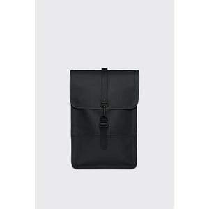 Black Rains Mini backpack with sleek design, top handle, and adjustable shoulder straps, perfect for everyday use.