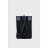 Rains Mini backpack in river blue with sleek, compact design and adjustable shoulder straps, ideal for everyday use.