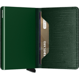 Secrid Slimwallet in green with compact design, featuring card slots and a sleek, minimalist style for everyday use.