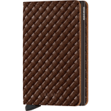 Brown Secrid Slimwallet with sleek front design and compact size, ideal for organizing cards and cash efficiently.
