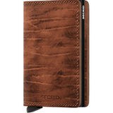 Secrid Slimwallet in whiskey leather with card slots and sleek design, showing its compact and stylish appearance.
