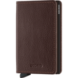 Secrid Slimwallet in espresso brown showing its sleek front design and compact size for secure card storage.
