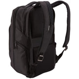 Thule Crossover 2 20L backpack in black with multiple compartments and padded straps for comfortable everyday carrying.