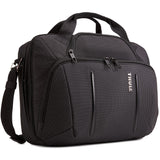 Thule Crossover 2 briefcase for 15.6-inch laptops, black nylon with padded shoulder strap and multiple compartments.