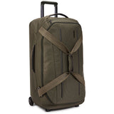 Thule Crossover 2 Wheeled Duffel 30-inch luggage showing durable fabric, wheels, and handle for easy travel transport.