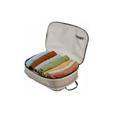 White Thule Compression Cube Set for packing organization, featuring compact, lightweight storage cubes for travel and luggage organization.
