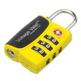 Touro TSA 3 Dial Combination Lock for travel, yellow TSA indicator lock on luggage for secure travel essentials
