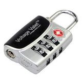 Touro TSA 3 Dial Combination Lock for luggage, silver travel essential with TSA indicator and secure combination dial.