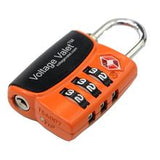 Touro TSA 3-dial combination travel lock with TSA indicator, securing luggage with a durable orange-colored lock and secure dial mechanism.