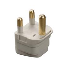 Voltage Valet grounded adaptor plug for South Africa and India, compatible with GUE outlets, used for travel and international power connections.