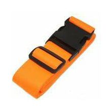 Blue adjustable luggage strap from Voltage Valet, a travel essential for securing and organizing suitcase handles.